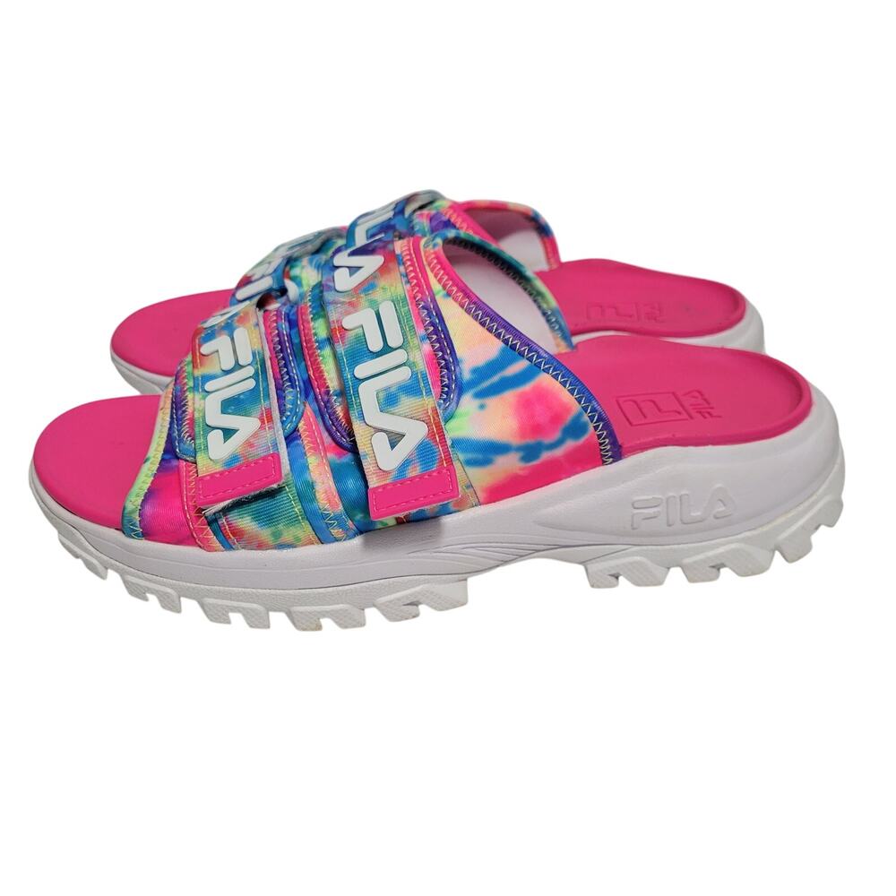 Fila Disruptor Bold Slip On Slide Tye Dyed Platform Sandals Size 9 10925-2804 - Picture 2 of 7